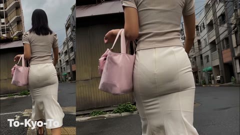 【4k】腰のラインがエロい！マーメイドスカートのエロ尻②