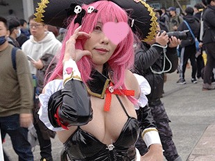 美尻見せつけハイレグブルマ！禁断の超絶ハミ毛！こんな破廉恥が許されていいのか！？　コスイベ撮影32