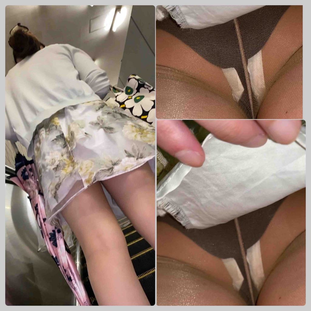 【4K縦画面】めくり＆逆さ６連発！ミニスカギャル